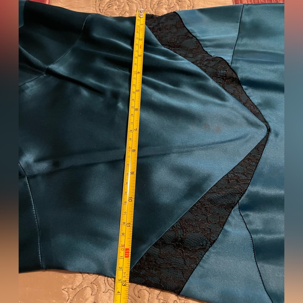 DVF Maire Blue Silk and Lace Slip Dress - Picture 12 of 16